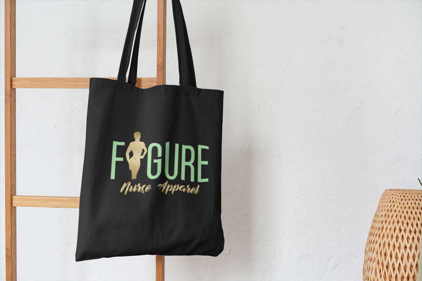 Figure Nurse Apparel Canvas Tote Bags