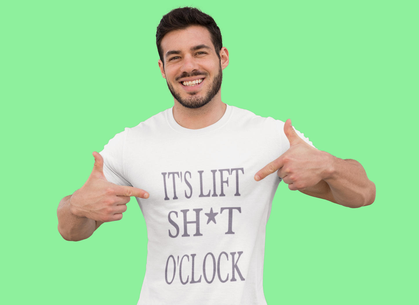 It's Lift Sh*t O'Clock Men's T-Shirts Option 1